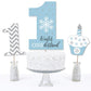 Big Dot of Happiness Onederland - Snowflake Winter Wonderland First Birthday Party Centerpiece Sticks - Table Toppers - Set of 15