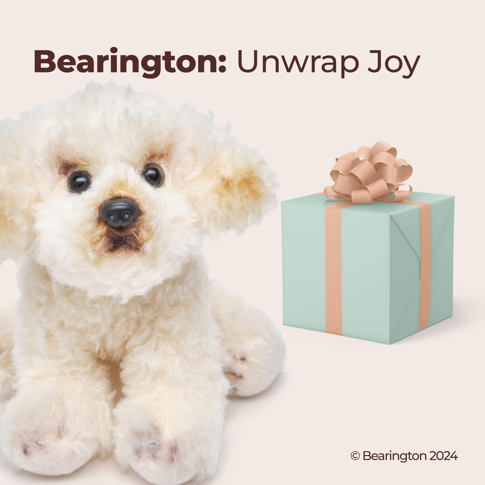 Bearington Dog Stuffed Animal - Puppy Realistic Stuffed Animals - Plush Dog Toys for Kids Poodle Labradoodle Plushies - Lil` Bisquit 6 Inch