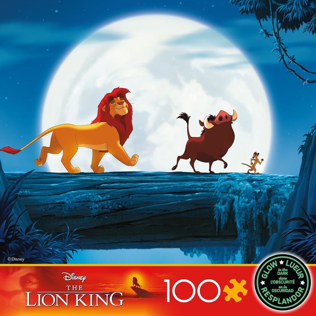 Ceaco - Disney The Lion King Glow - 100 Piece Puzzle for Kids Ages 6-8