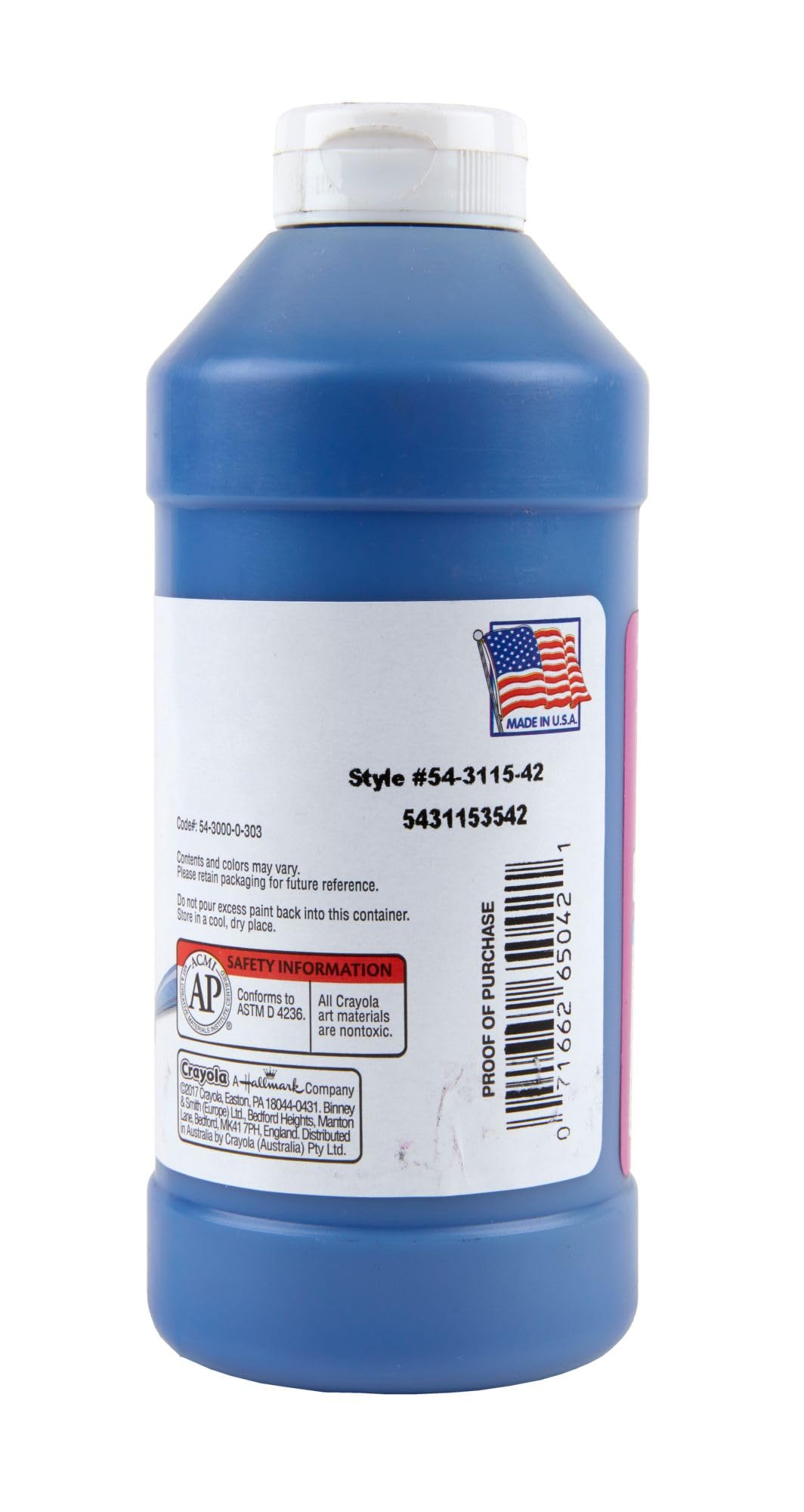Crayola Artista II Washable Tempera Paint 16oz Blue