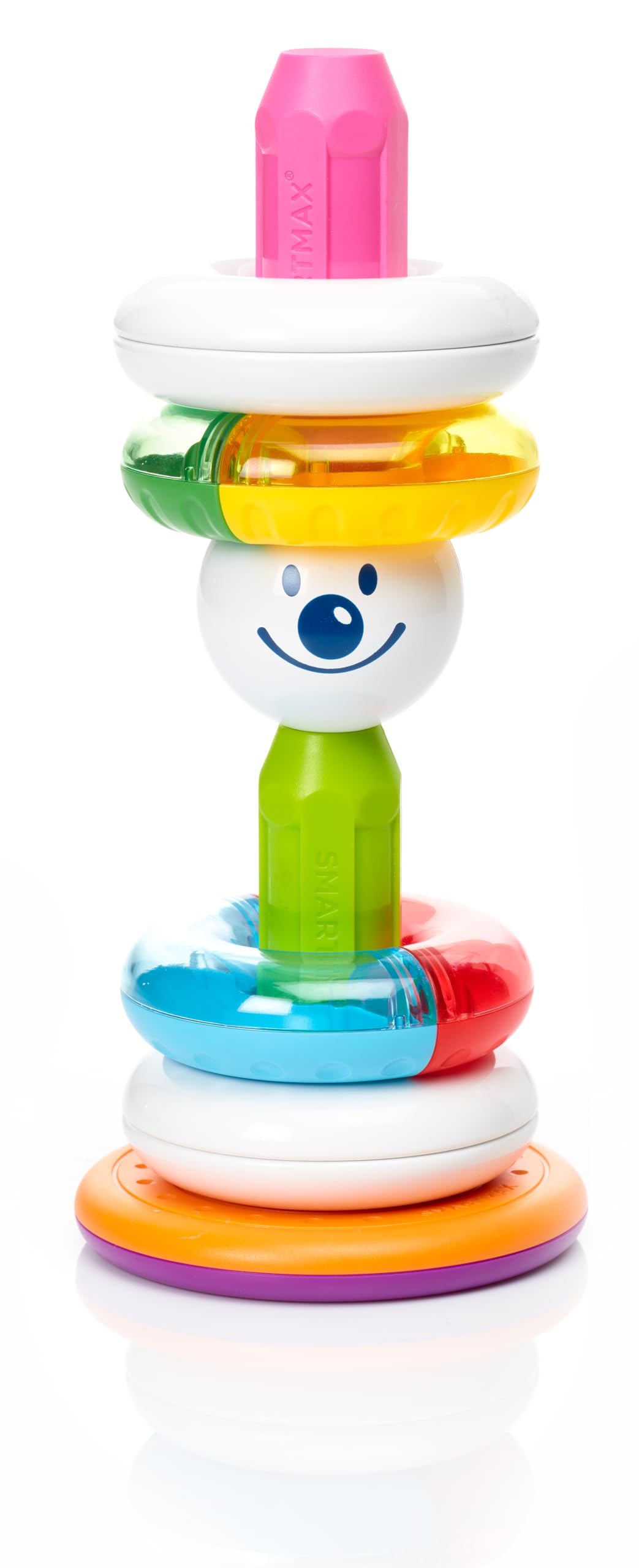 SmartMax My First Stacking Rings Magnetic Building Toy for Ages 1.5-5 - Creative STEM Stacking & Balancing Set