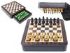 House of Chess - 7.5 Inch Wooden Magnetic Travel Chess Set with Storage Drawer & Algebraic Notation - 2 Extra Queens - Handmade