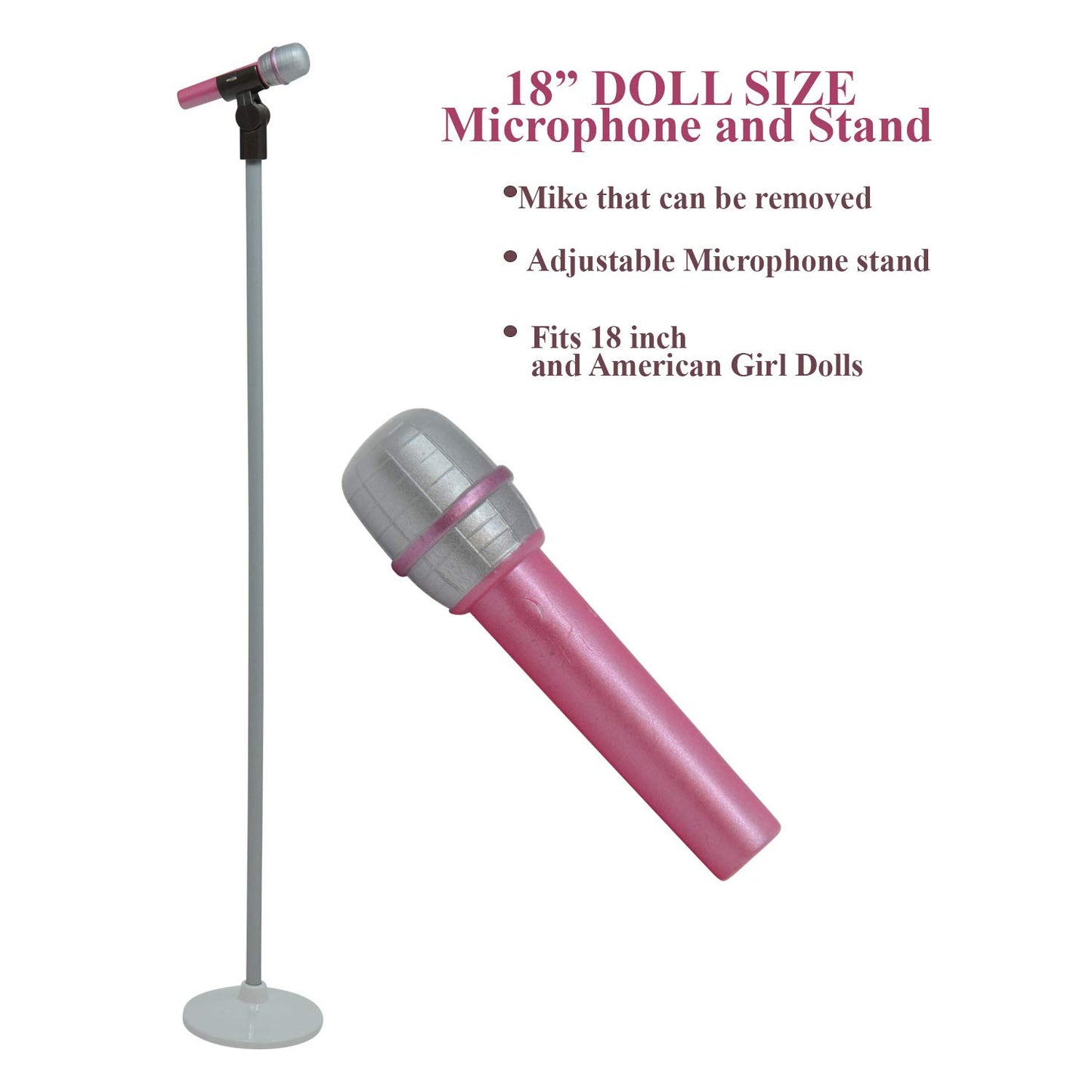 18 Inch Doll Guitar and Microphone Set - Includes Doll Clothes - FITS 18 Inch Dolls
