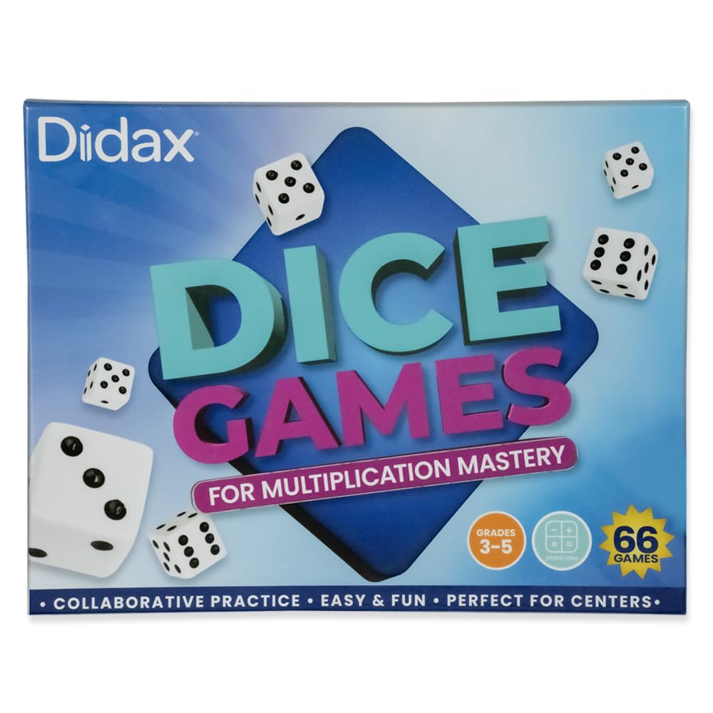 Didax Educational Resources Dice Games for Multiplication Mastery Medium