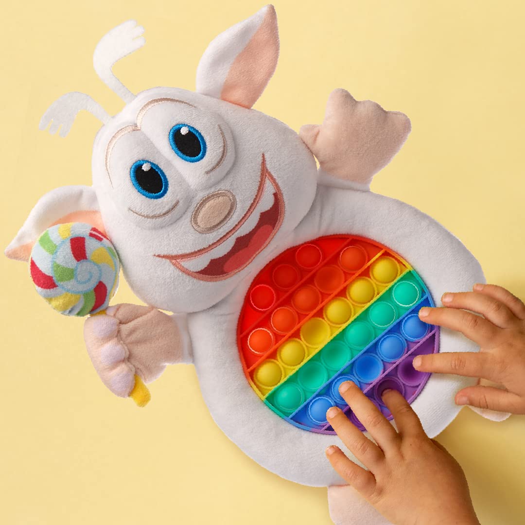 Booba Pop Sensory Plush Doll - Two in One - Fidget and Plush Toy Show Booba Cute, Soft, Stuffed Plush Plush Doll for Kids - Officially Licensed