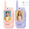 LEENK Video Walkie Talkies for Kids 2 Pack - Rechargeable Video Intercom Handheld, Indoor & Outdoor Range, Easy Use for Ages 3-12, Eco ABS, Clear