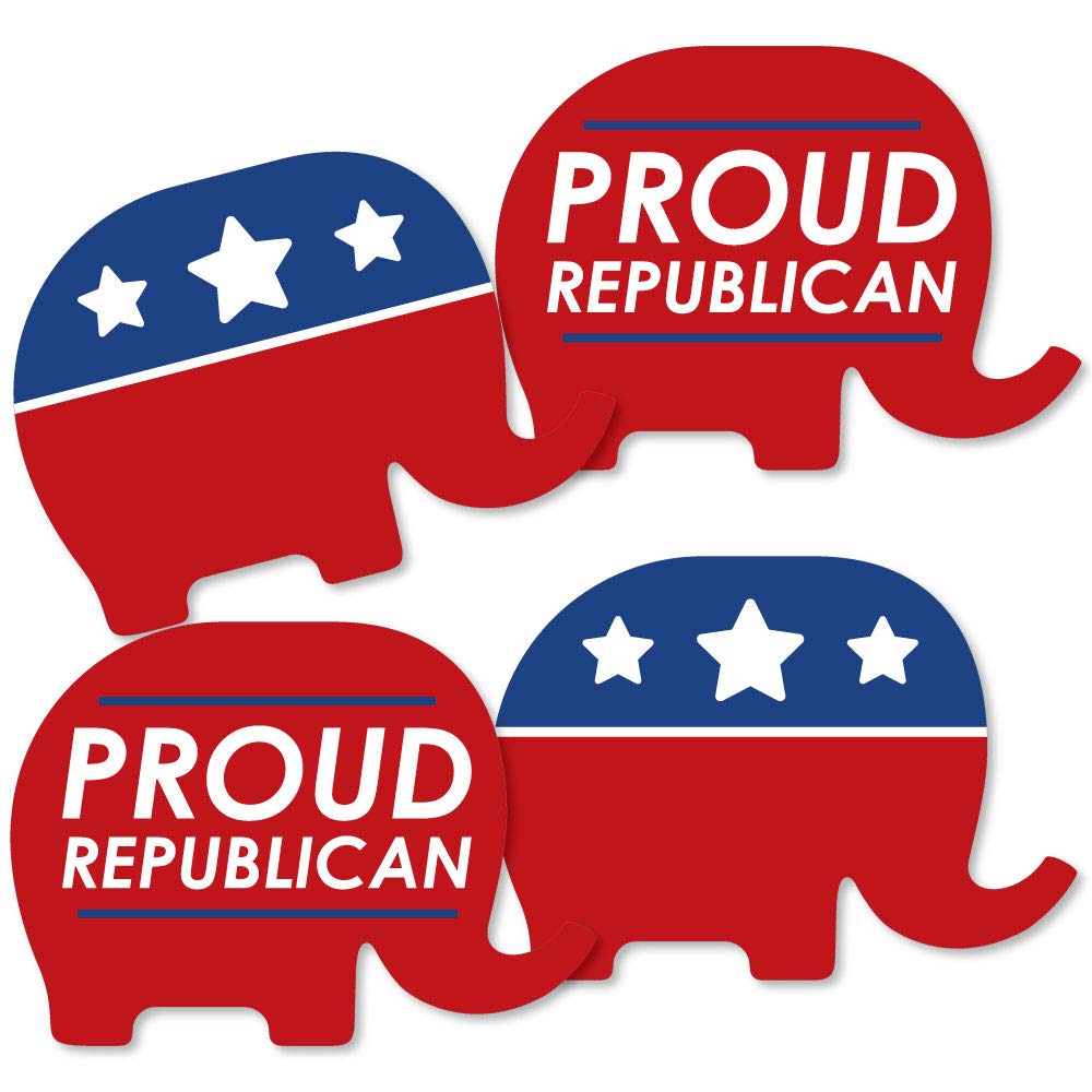 Big Dot of Happiness Republican Election - Elephant Decorations DIY Political Party Essentials - Set of 20