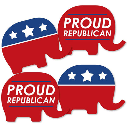 Big Dot of Happiness Republican Election - Elephant Decorations DIY Political Party Essentials - Set of 20
