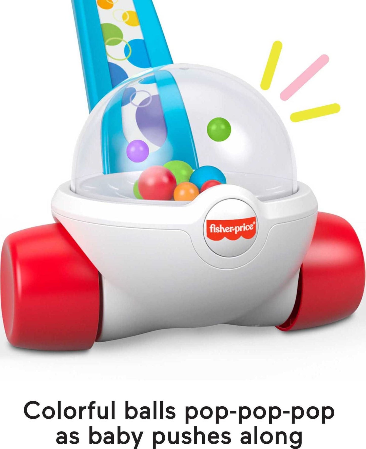 Fisher-Price Corn Popper, Blue Push-Along Toy