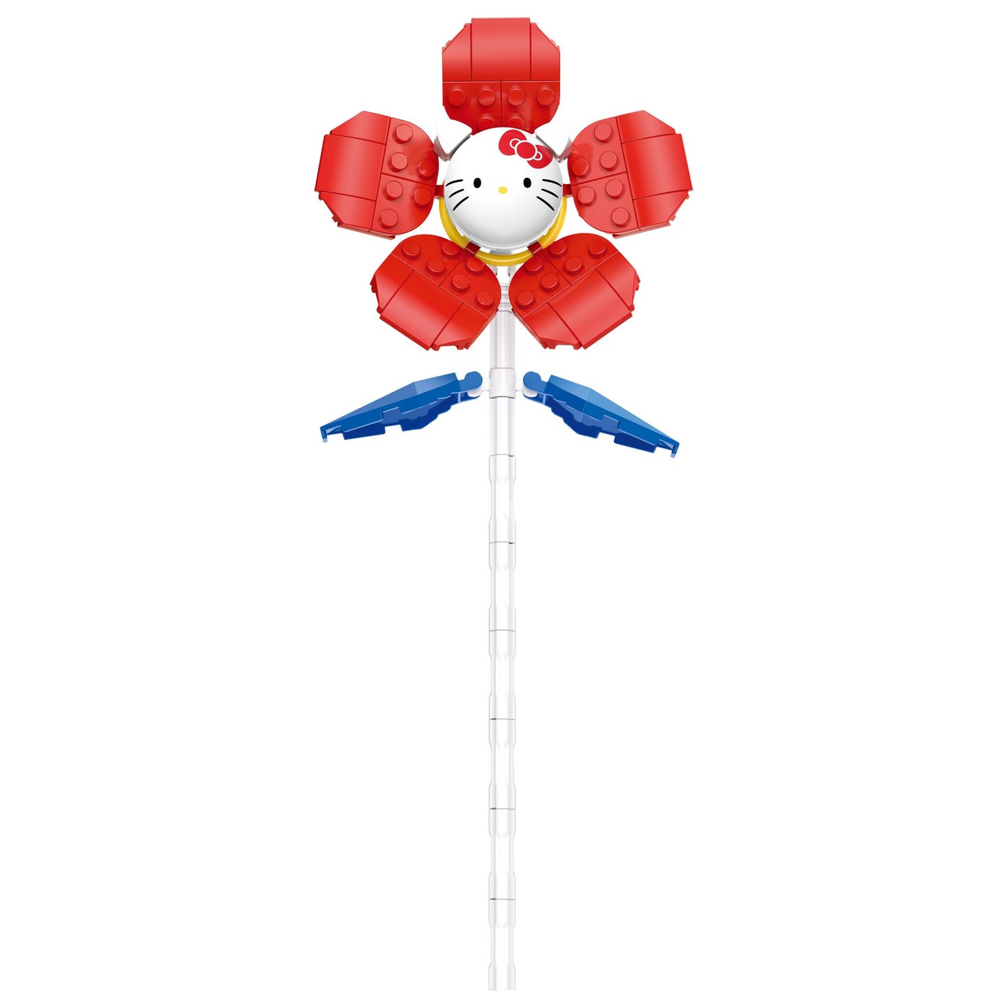 Brickcraft Officially Licensed Sanrio Hello Kitty Flower with Detailed face and Petals Included 74 Pieces Multicolored Brick Building Set