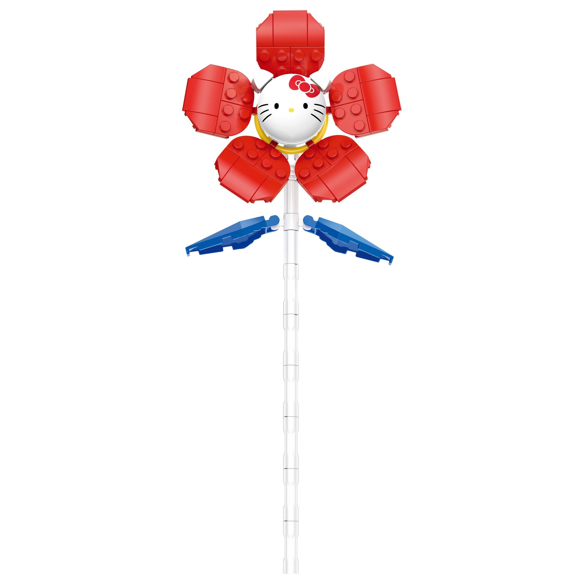 Brickcraft Officially Licensed Sanrio Hello Kitty Flower with Detailed face and Petals Included 74 Pieces Multicolored Brick Building Set