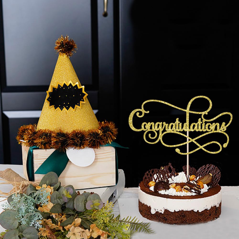Crseniny Congratulations Cake Topper,Congratulations 2026 Graduation Cake Topper,Graduation, Wedding, Retirement, Birthday, Anniversary, Celebration