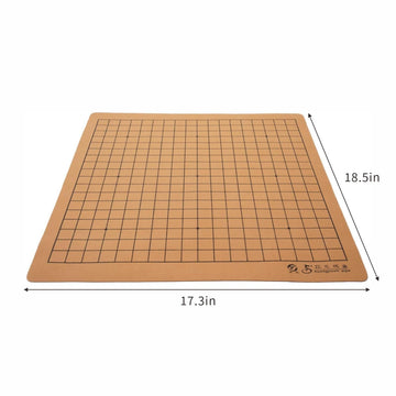 SongYun Go Game Board Reversible 19 x 19/13x13 Roll-up and Foldable Faux Leather Board Portable Travel Board- Classic Strategy Board Game