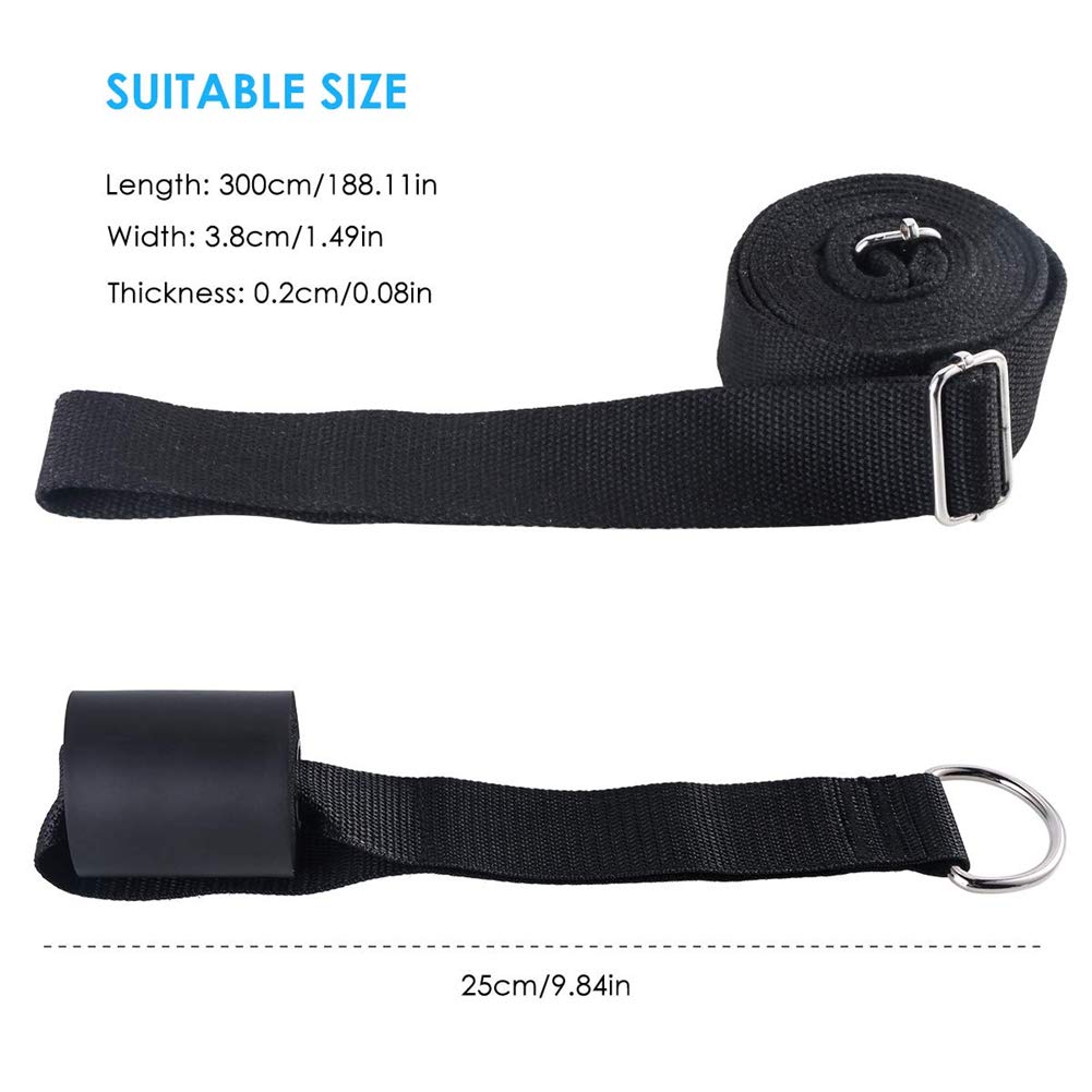 Xemz Leg Stretch Strap, Adjustable Leg Stretcher Band w/Door Anchor, Improve Leg Stretching Door Flexibility Trainer, Home Stretching Equipment