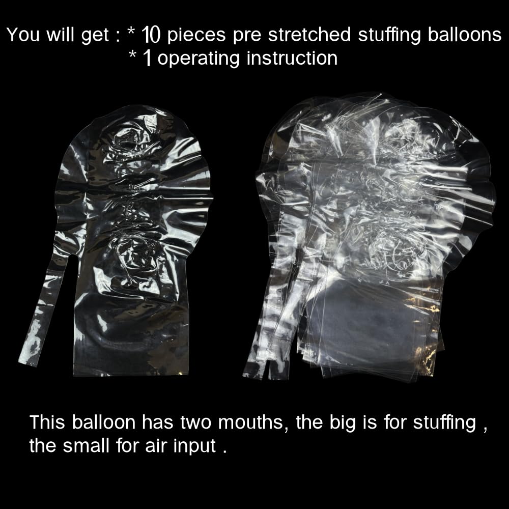 Large Clear Balloons for Stuffing, 10pack Big Extra Wide Mouth Bubble Bobo Balloons, Giant Wrap Gifts for Mother's Day/Bridal Shower/Birthday Decor