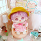 niannyyhouse 20cm Plush Doll Clothes College Uniform Hat Jacket Skirt 8in Kpop Doll Clothing (Pink)