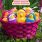 ArtCreativity 2.5 Inch Easter Rubber Ducks for Kids, Assorted Mini, Basket Stuffers, Egg Hunt Surprise Toys, Party Favors, Jeep and Bath, 12-Pack