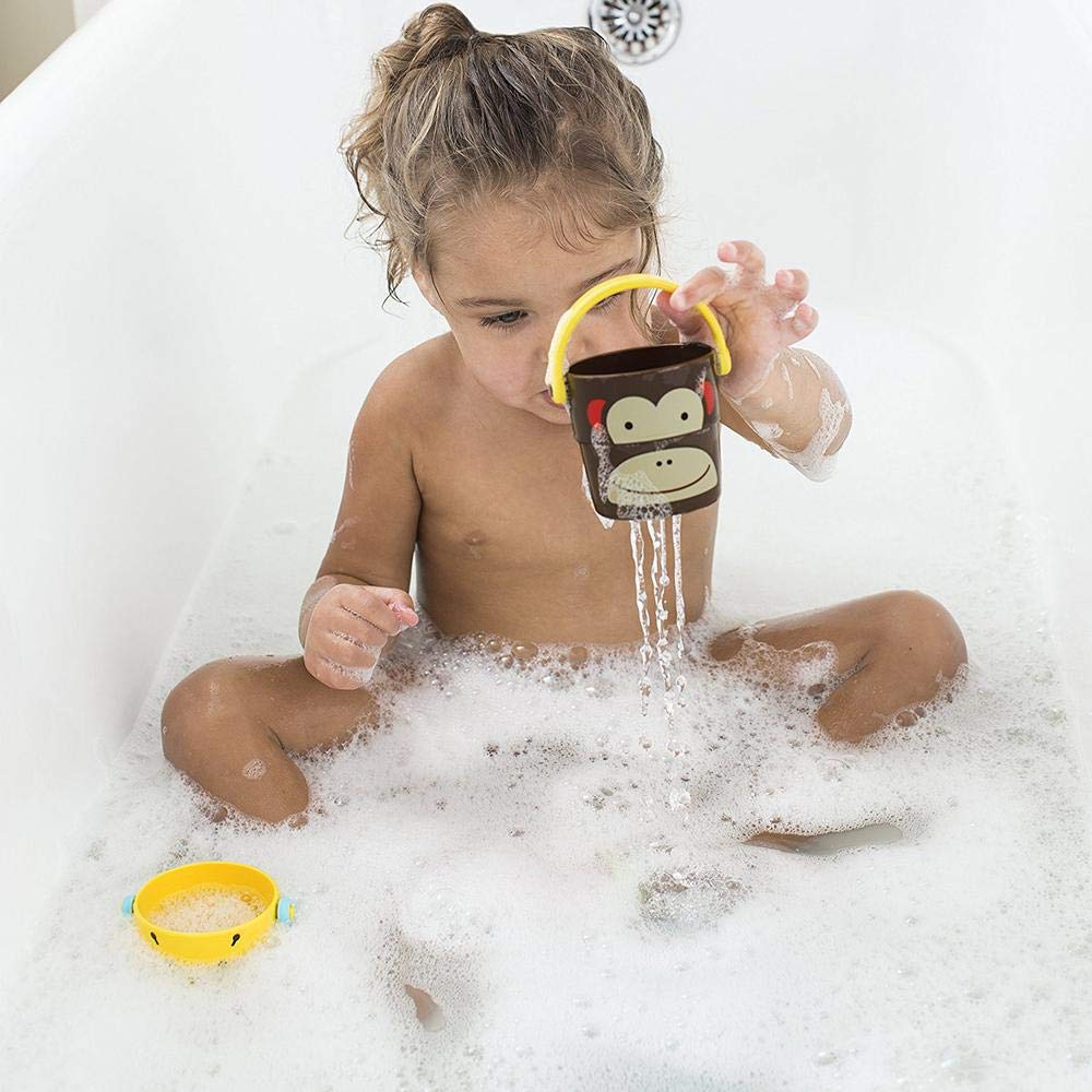 Skip Hop Zoo Stack and Pour Buckets, Rinse Cups, Multi