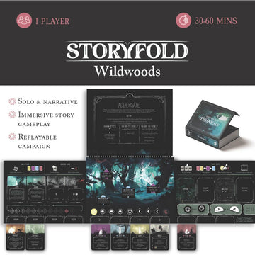 Storyfold: Wildwoods - Solo Narrative Adventure Board Game | 1 Player Board Game | Immersive Storybook Gameplay, Unique River Card Mechanic, Learn as