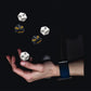 32 PCS Power Counter Dice Set, 16 Positive (+1000-+6000) & 16 Negative (-1000-6000), Premium Black & White Marble Finish, Compatible with One Piece
