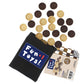 Fun+1 Toys! Classic Wood Checkers Stackable Pieces - Set of 26 Total Checkers Pieces in a Velvet Drawstring Storage Pouch. Each Piece 1.125-Inch Wide