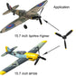 FLYCOLOR 3 Sets Rc Plane 3-Blade Propeller with Propeller Savers and one Adapters for VOLANTEXRC 761-11 761-12 761-13 P40 BF109 Airplane