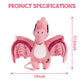TCBunny Baby Dinosaur 14" Stuffed Animal Plush Toy, Kid's Gifts for Boys, Girls, Birthday, Valentine, Christmas (Pterosauria - Pink)