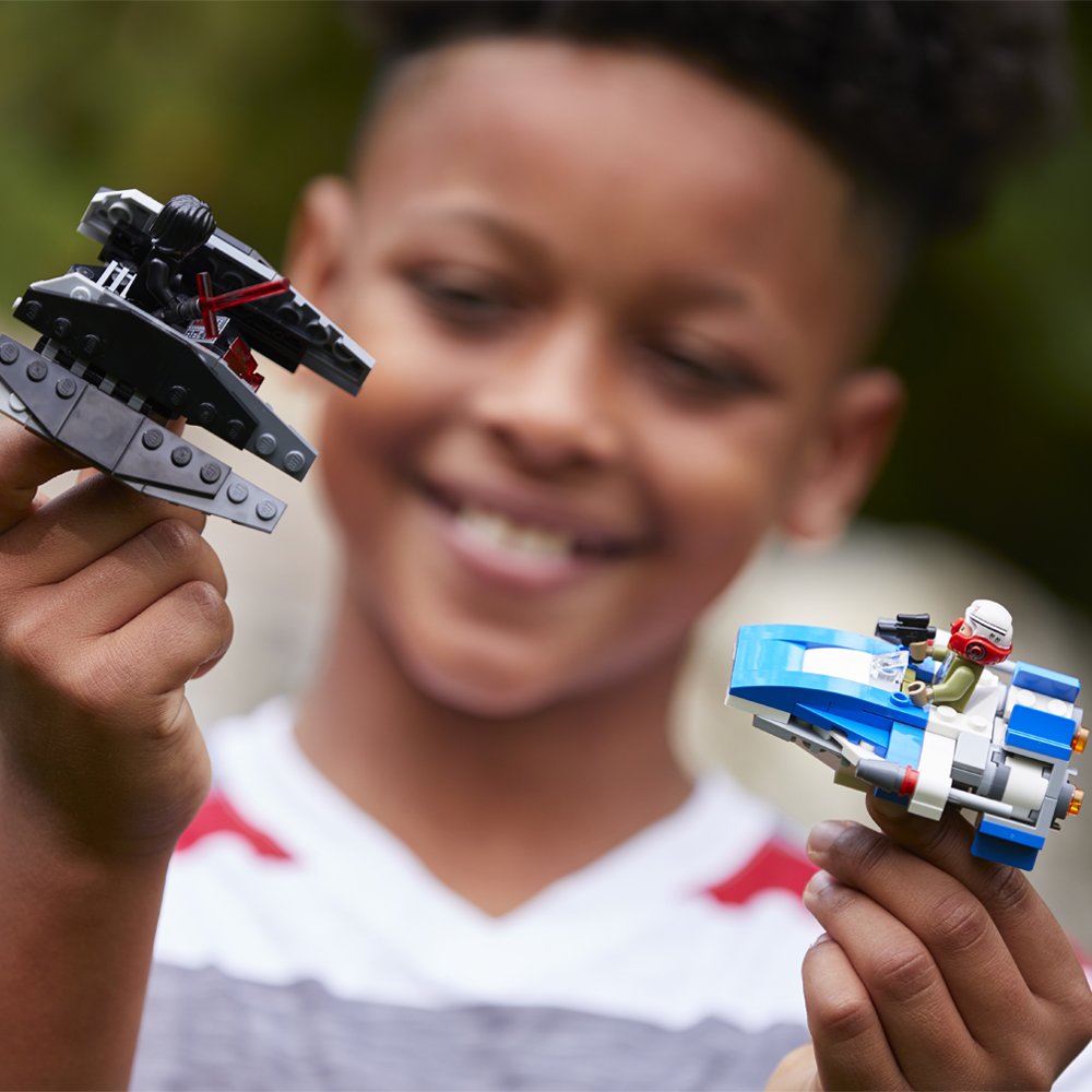 LEGO Star Wars: The Last Jedi A-Wing vs. TIE Silencer Microfighters 75196 Building Kit (188 Pieces)