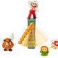 Nintendo Super Mario Lava Castle 2.5" Figure Diorama Play Set, Includes: Fire Mario, Spiny, & para Goomba, Mechanical Spinning Fireballs, Block & Fire
