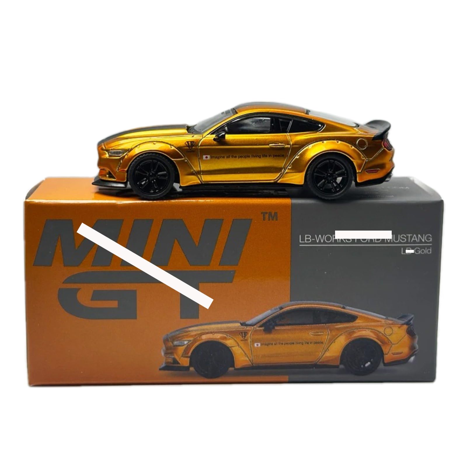 HTLNUZD 1:64 Alloy Car LB-Works Mustang LB for Ford Gold Model 847 Premium Diecast Collectible
