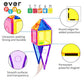 Everplay 66 pc Magnetic Tiles with Multicolored Car Set, Building Blocks Toys, STEM Educational Learning Magnet Toy Preschool Montessori Boys & Girls