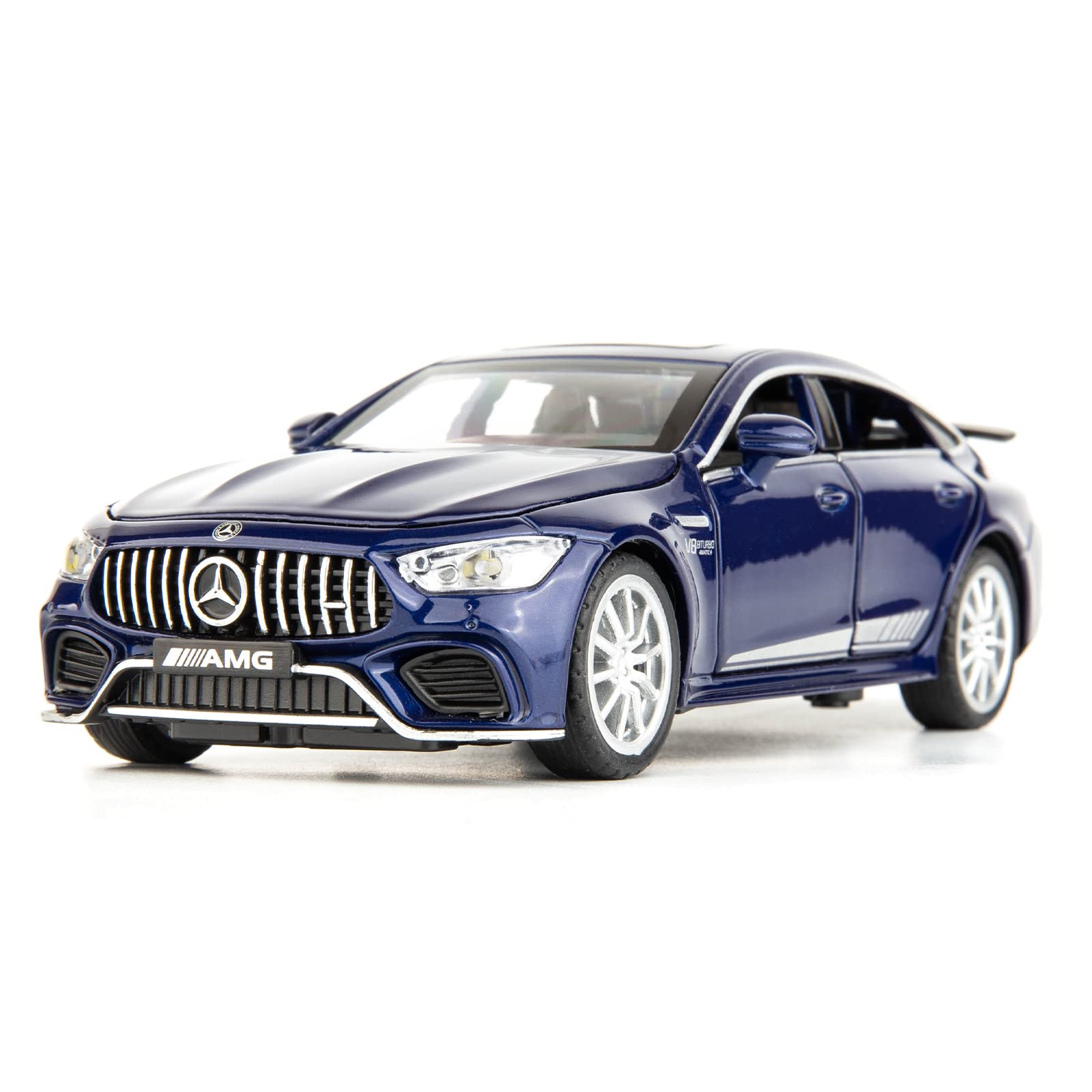 WAKAKAC 1/32 Diecast Car AMG GT63 Model Car Pull Back with Sound and Light Toy Car for Boys Girls Adult Gift(Blue)