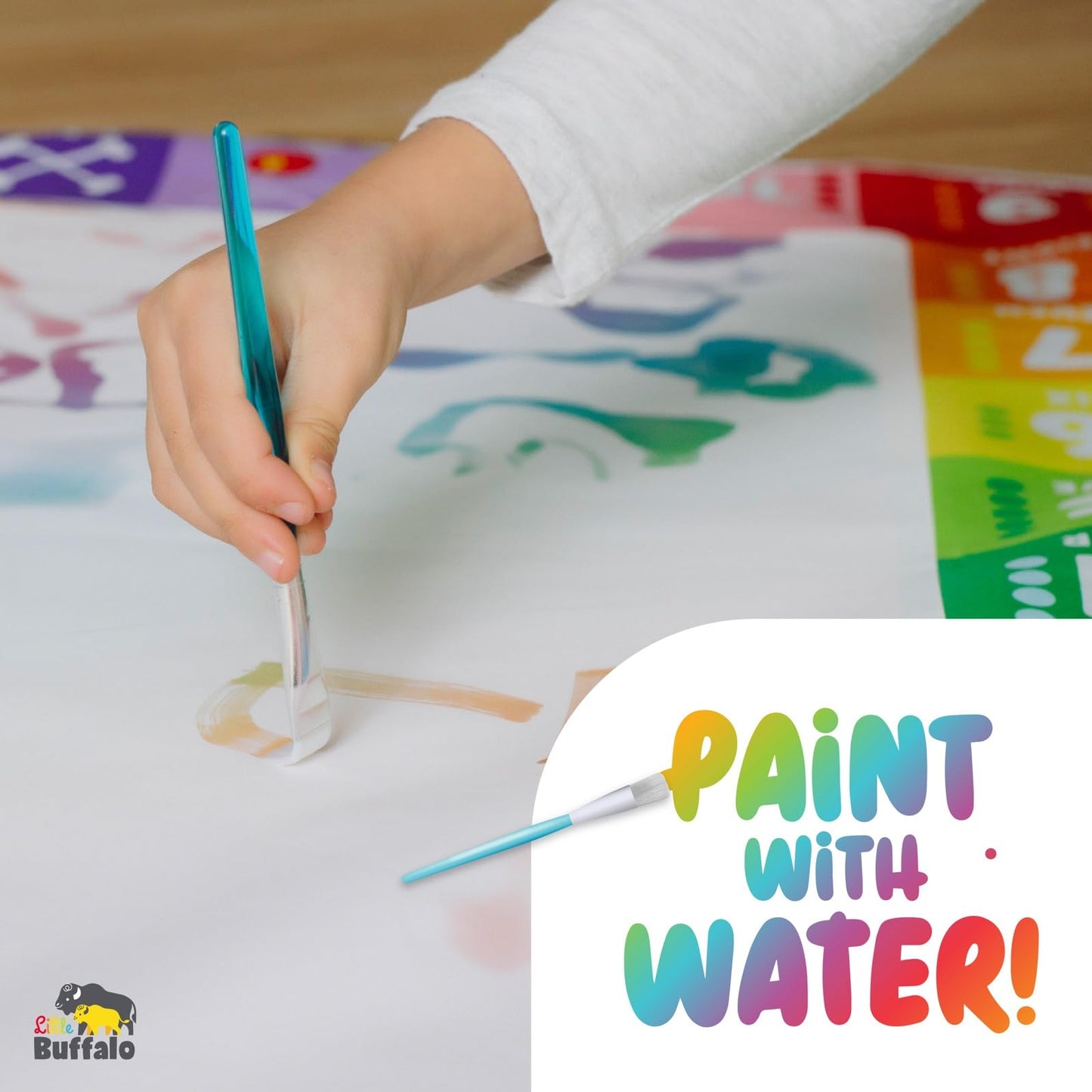 Little Buffalo Jumbo Rainbow Water Doodle Mat