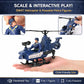 Liberty Imports 8 PCS Police Rescue Patrol Toy Vehicles and Figures Playset - Helicopter, SWAT Truck, Motorcycle, Action Figures, K-9, Weapons,