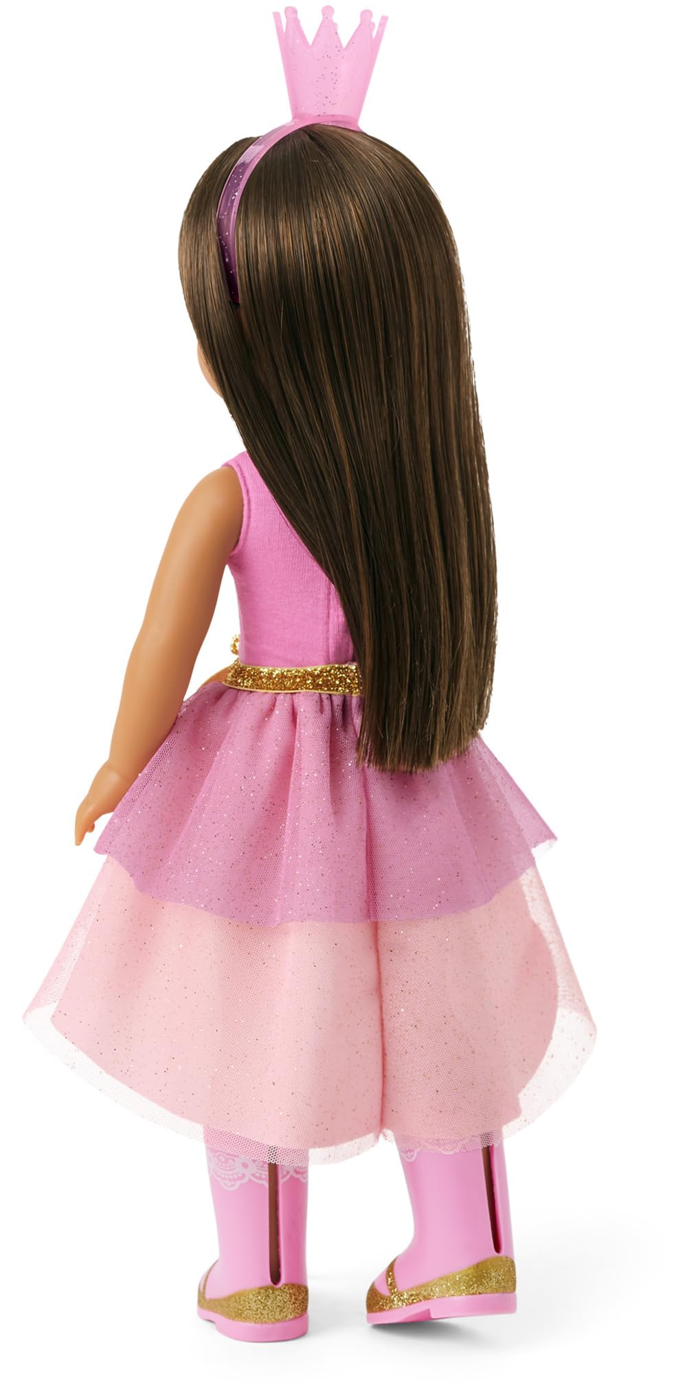 American Girl WellieWishers 14.5-inch Ashlyn Doll with Pink Leotard, Glitter Skirt, Headband, and Boots, For Ages 4+