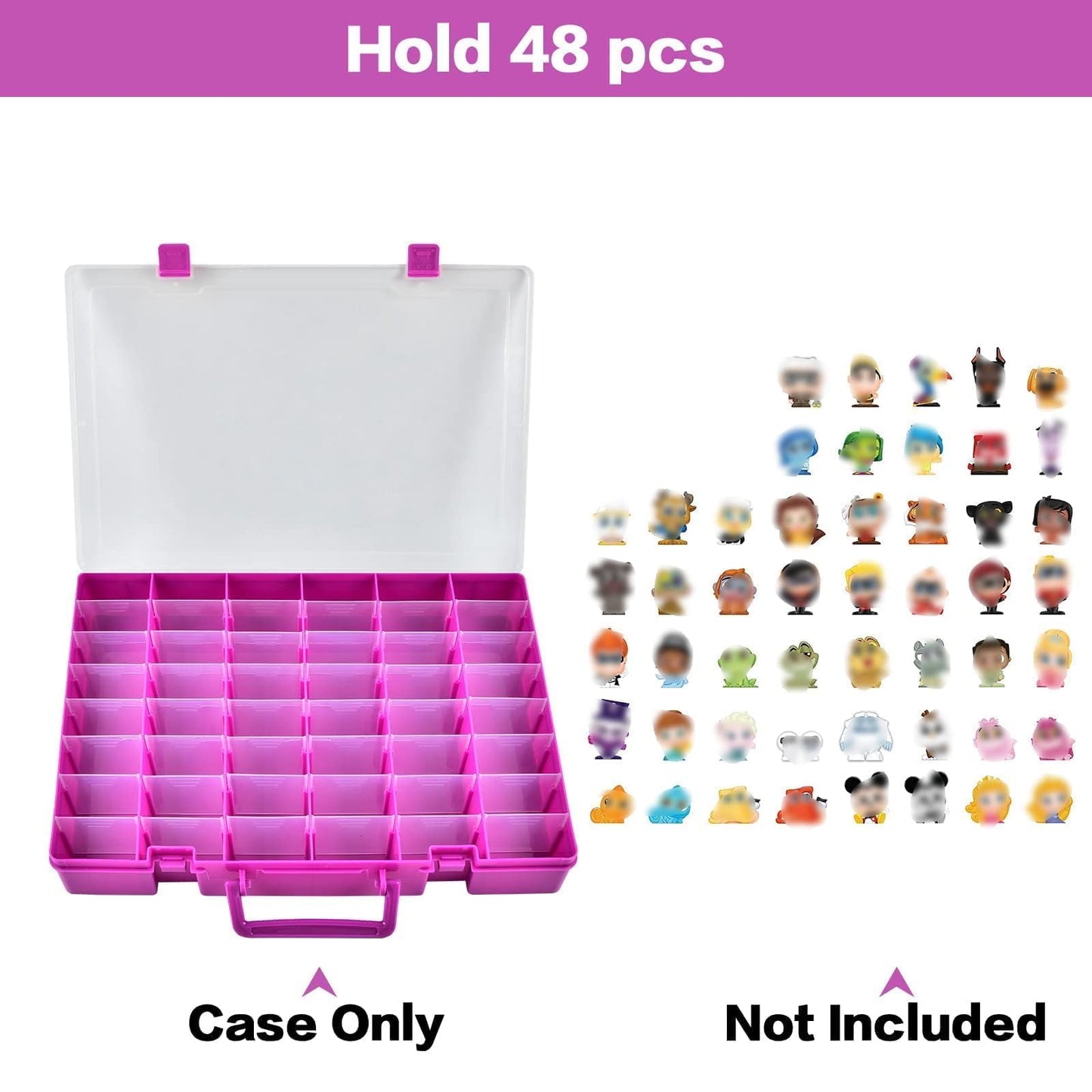 Display Case Compatible with Disney Doorables Collectible Mini Figures/ for MGA Entertainment Miniverse. Toys Storage Organizer Container for Multi