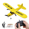 Tsiodot 2.4GHz RC Airplane Glider - 2CH Ready-to-use Foam Airplane Toy, Easy Flying Toy Beginners for Kids and Boys(Yellow)