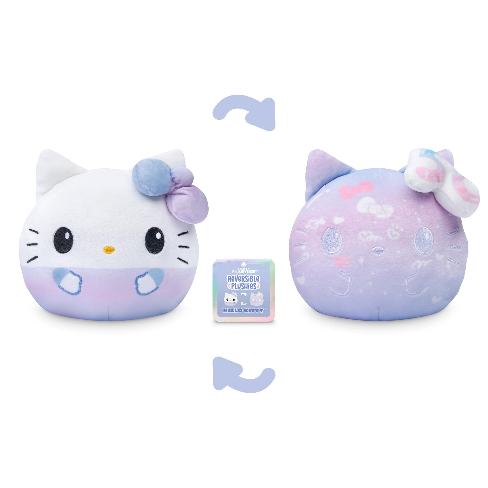 TeeTurtle Hello Kitty 50th Anniversary Reversible 4" Plushie - Purple - Officially Licensed Sanrio - Soft Special Edition Stuffed Animal