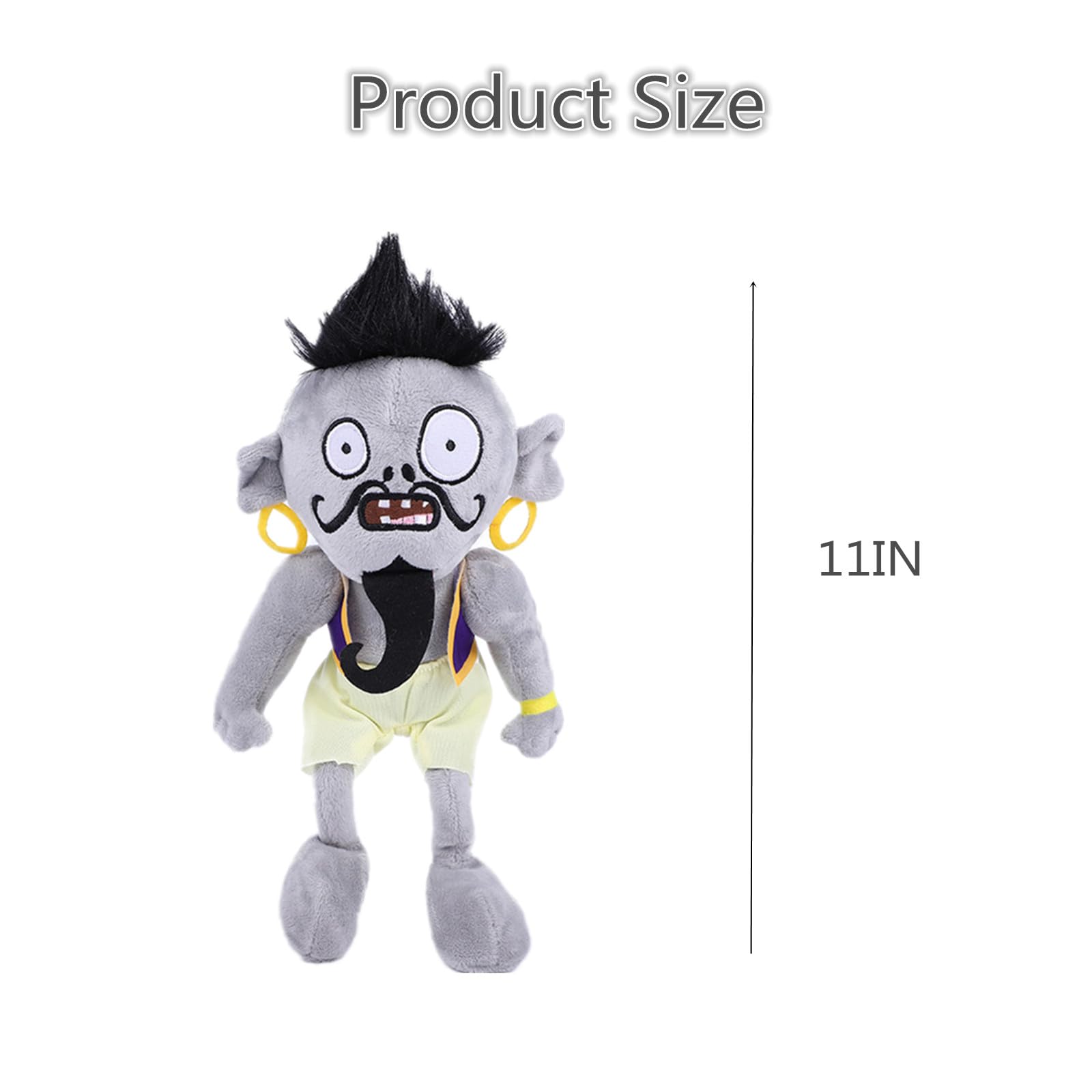 3 PCS PVZ Plant and Zombies Plush Toy Stuffed Soft Doll, 2025 Upgraded Rock Roll Zombie, Bullfight Zombie, God Light Zombie Plush Figure Toy