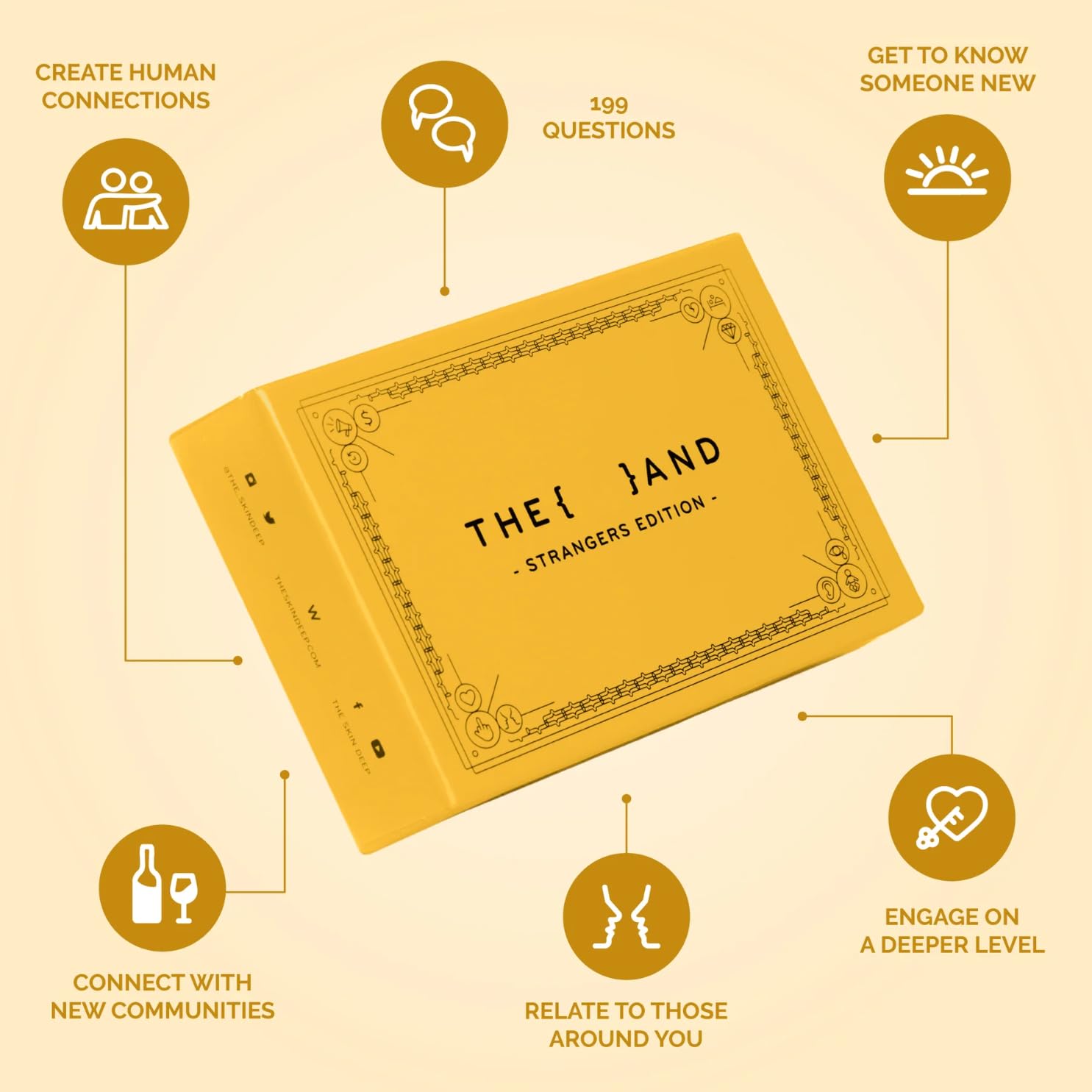 {THE AND} Strangers Edition - Conversation Starter Card Game - Fun Getting to Know You Game - Ice Breakers to Reduce The Space Between You