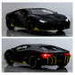 BDTCTK 1:32 Lambo LP770 Car Model Toy Child Sound and Light Pull Back Car Zinc Alloy Toys for Kids Boy Girl Gift (Black)