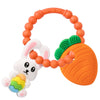 Easter Eggs Bunny Teething Toys, Easter Basket Essentials Stuffers, Silicone Easter Egg Baby Carrot Teether Toys, Baby Carrots for Baby's First Easter