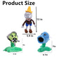 JHESAO 3 PCS Plants and Zombies PVZ Plush Toys - Brown Coat Gatling Peashooter, Ice Peashooter, Conehead Zombies Plushies New