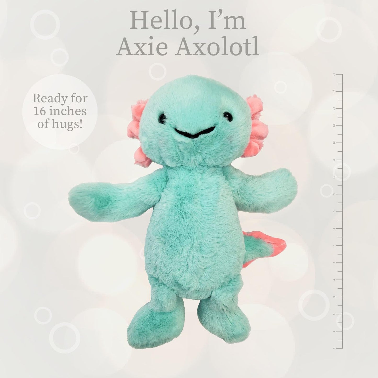 World's Softest Plush Stuffed Animal for Baby, Toddler, Kids, Adults - Adorable Toy Made from Kid-Friendly, Quality Materials - Lushee Aqua Axie