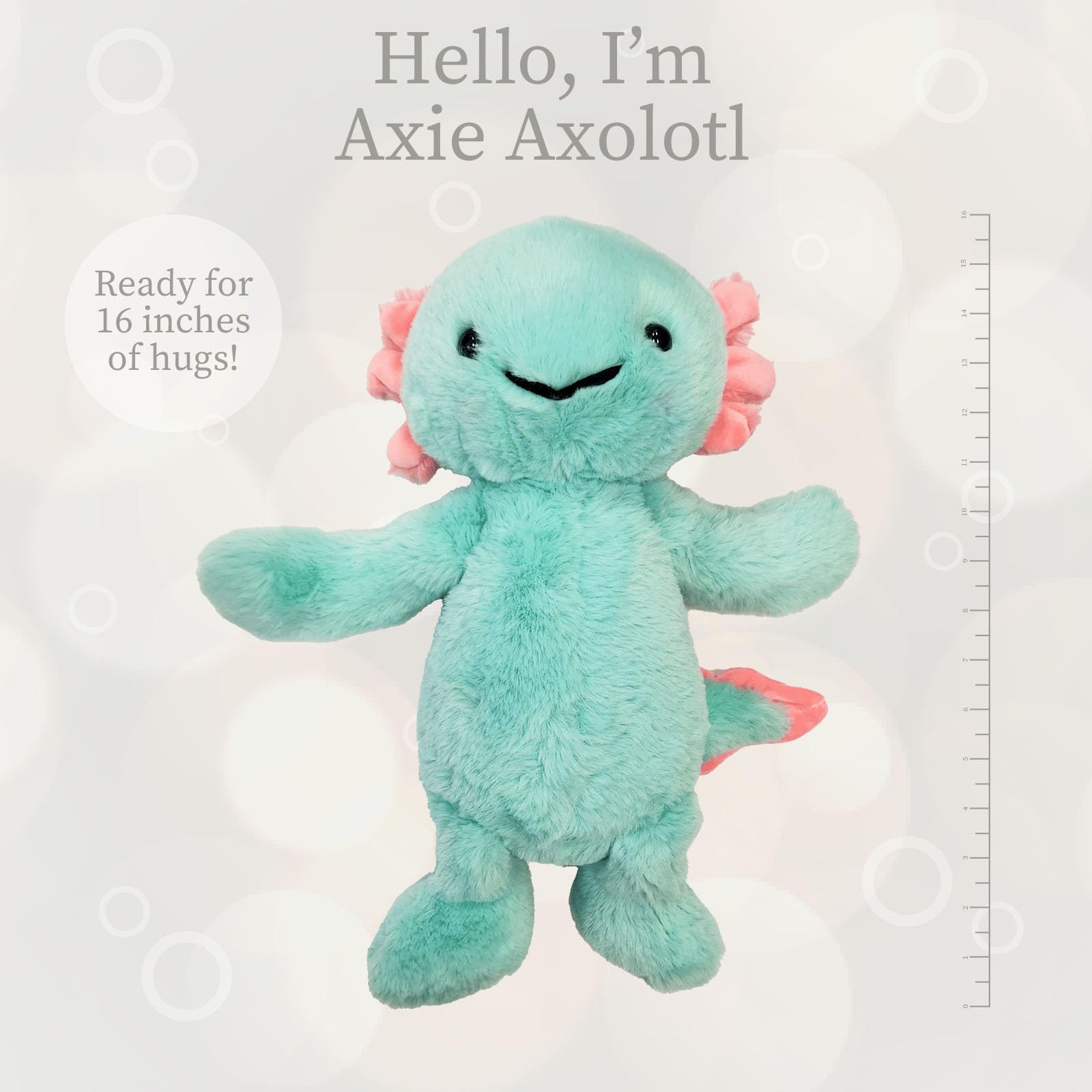 World's Softest Plush Stuffed Animal for Baby, Toddler, Kids, Adults - Adorable Toy Made from Kid-Friendly, Quality Materials - Lushee Aqua Axie
