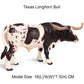FLORMOON Animal Figures Realistic Texas Longhorn Bull Plastic Early Educational Toys Cupcake Topper Party Gift for Kids 3+ Year Old(Male)