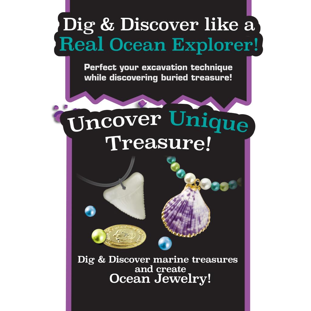 ArtSkills Epic Lab Dig Kit, Ocean Discovery STEM Treasure Hunting Science Kit Arts & Crafts Activity, 30 Assorted Treasures, Tools Included