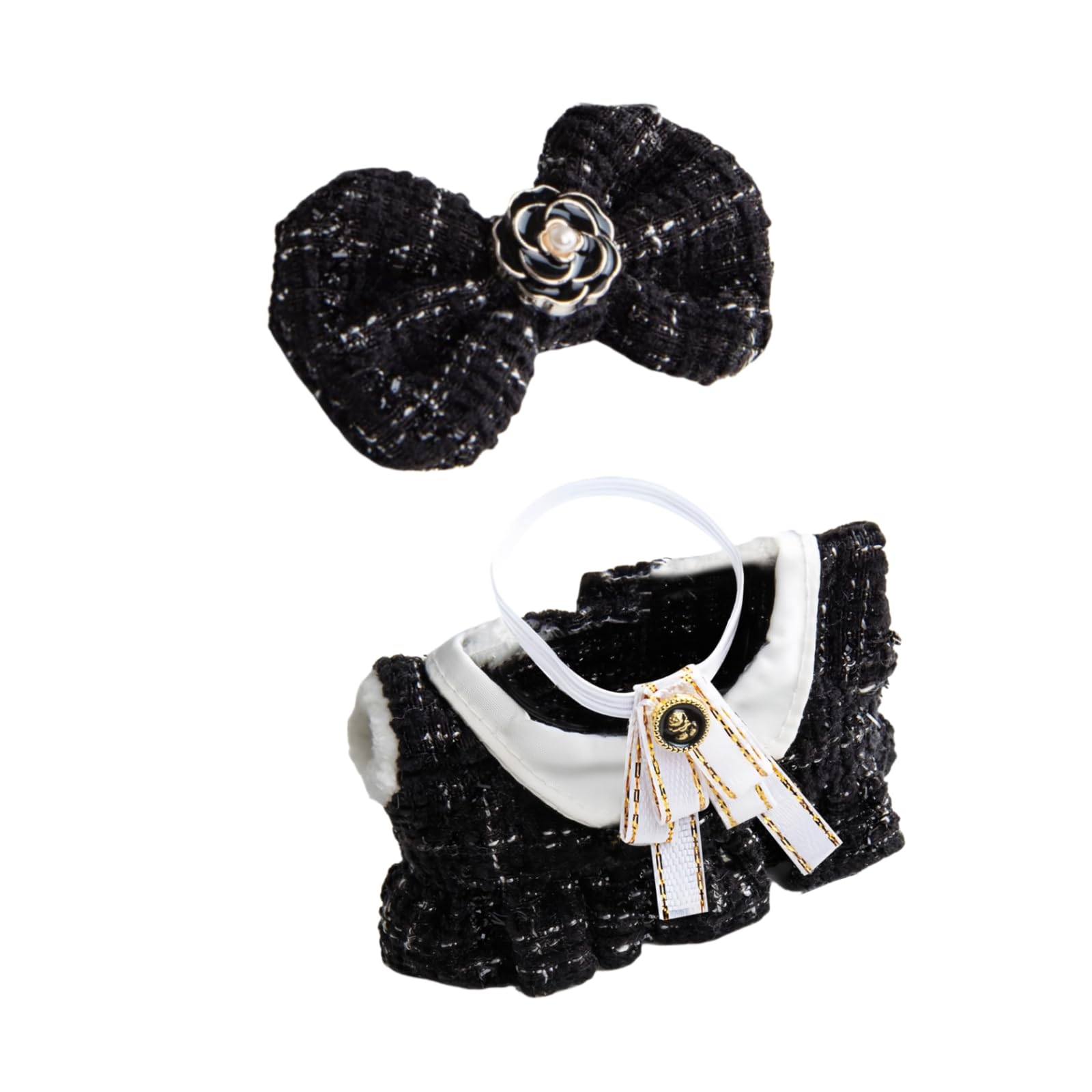 17cm Doll Clothes Set, 3 Pieces Dress Outfit Set for 6.7inch Doll Suit, Luxury Chic Hat & Clothes Accessories for 1st/2nd/3rd Gen Dolls Play & Display