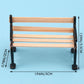 Black 1/24 Miniature Park Bench Dollhouse Decoration Accessories Miniature Dollhouse Miniature Park Bench Scale Accessories(1.9x0.9x1.3 inch)