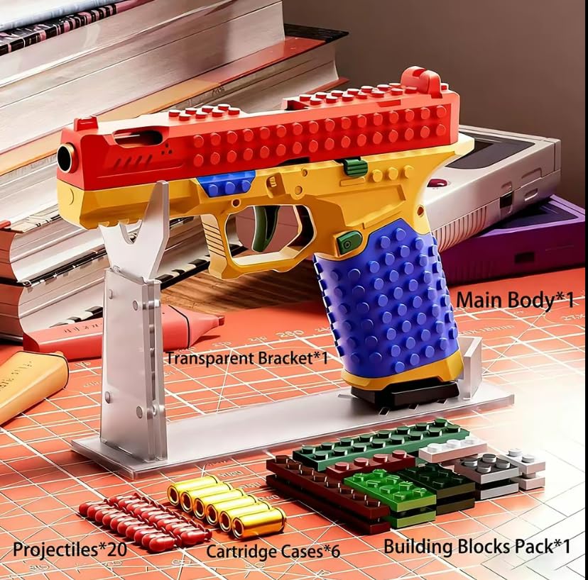 CBLITTLE Tactical DIY Building Block Handle Set Toy Gun - Multiplayer Strategy Collaboration Toy for Outdoor Team Activities - for Ages 15+